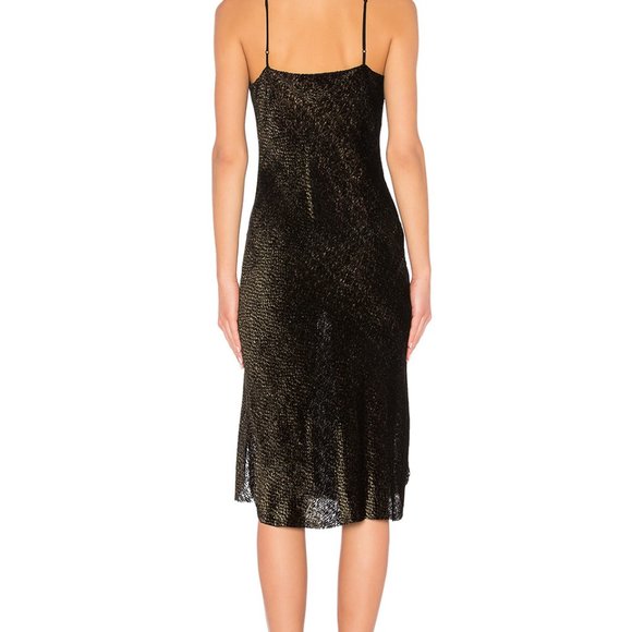 $895 NWT Nili Lotan Short Cami Gold Metallic Dress - Picture 5 of 7
